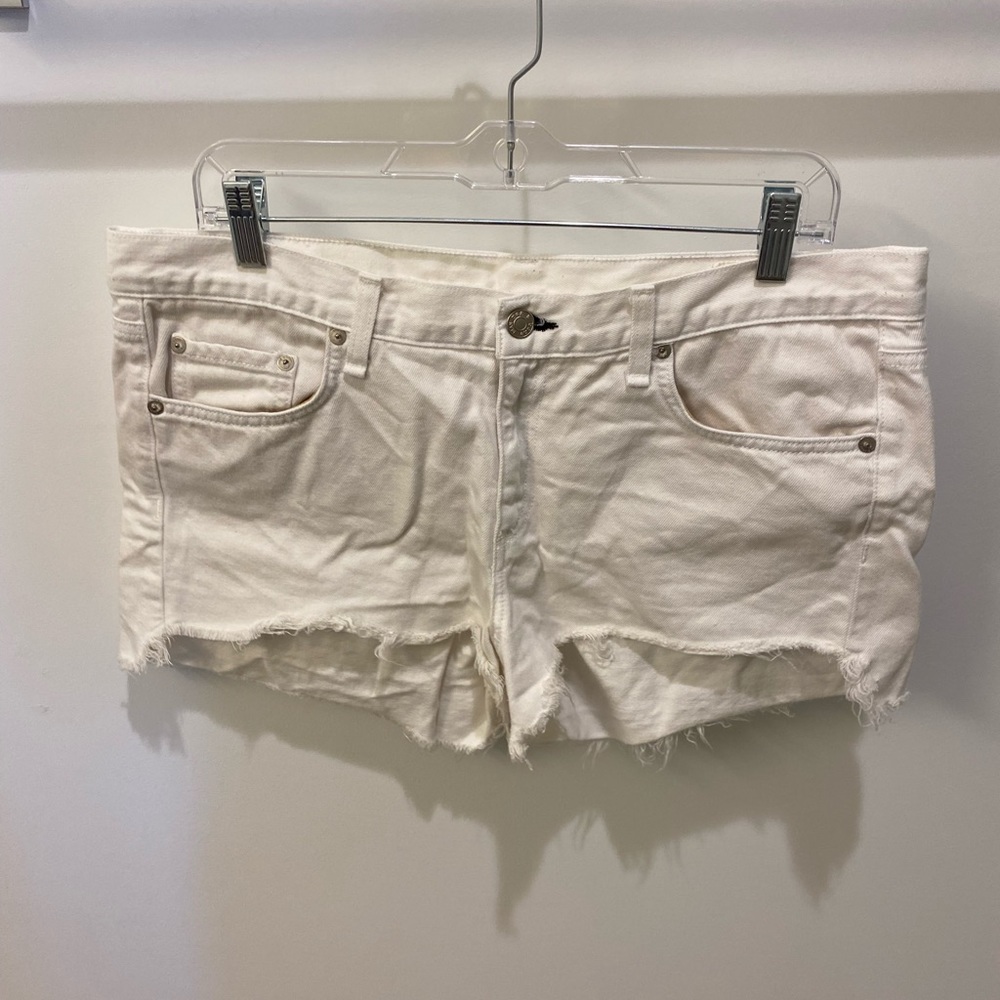 Rag and bone raw hem denim shorts